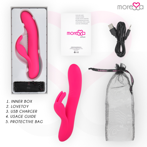 MORESSA - ETHAN EFECTO WAVE MAS POTENTE VIBRACIÓN PREMIUM SILICONE RECARGABLE