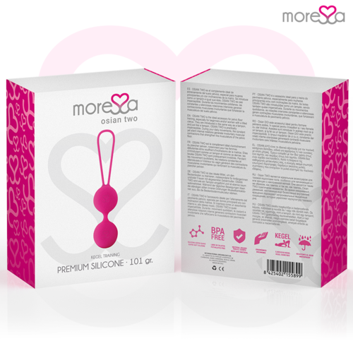 MORESSA - OSIAN TWO ENTRENAMIENTO SUELO PELVICO 101gr PREMIUM SILICONA ROSA
