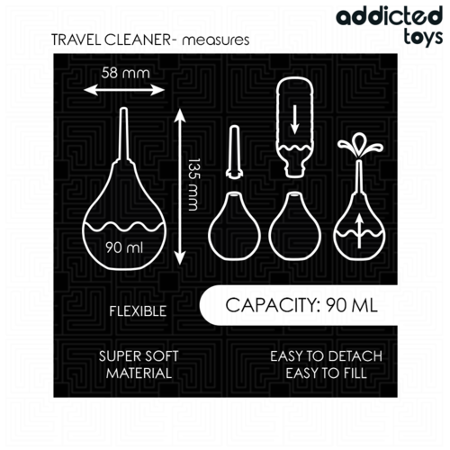 ADDICTED TOYS - LIMPIADOR ANAL DE VIAJE TALLA S 90 ML