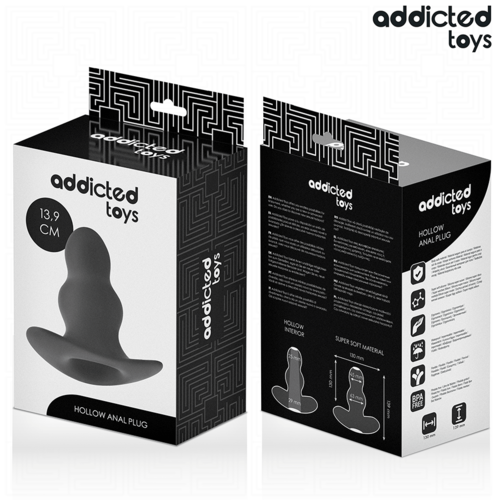 ADDICTED TOYS - PLUG ANAL HUECO SILICONA TALLA XL 13,9 CM