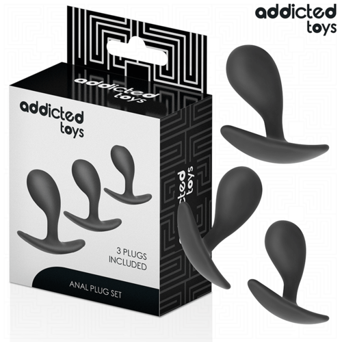 ADDICTED TOYS - SET DE 3 PLUG ANAL SILICONA MODELO 3
