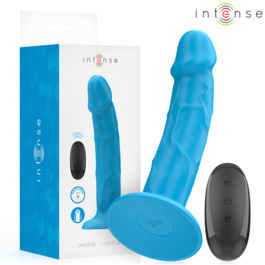 INTENSE - PHOEBE VIBRADOR REALÍSTICO 10 VIBRACIONES AZUL CONTROL REMOTO