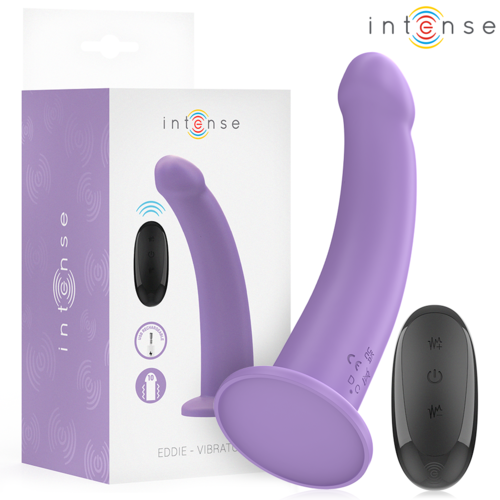 INTENSE - EDDIE VIBRADOR 17,5 CM 10 VIBRACIONES MORADO CONTROL REMOTO