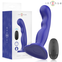 INTENSE - VIBRADOR SHORTY COM VENTOSA AZUL CONTROLE REMOTO