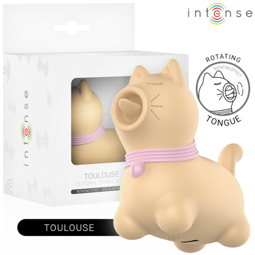INTENSE - ESTIMULADOR PUPPY LENGUA ROTADORA 360º PARA CLÍTORIS AMARILLO