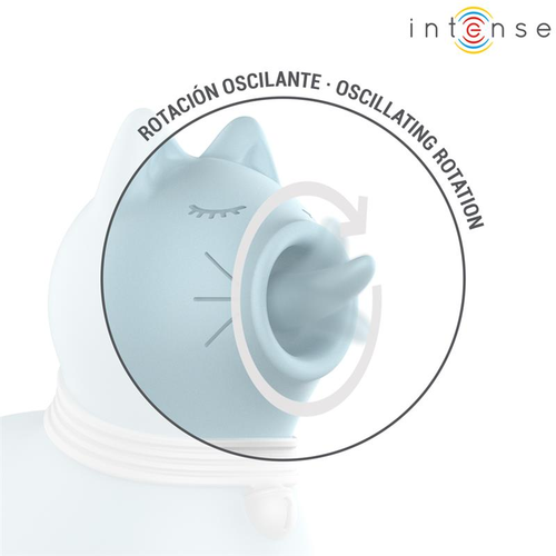 INTENSE - ESTIMULADOR PUPPY LENGUA ROTADORA 360º PARA CLÍTORIS AZUL