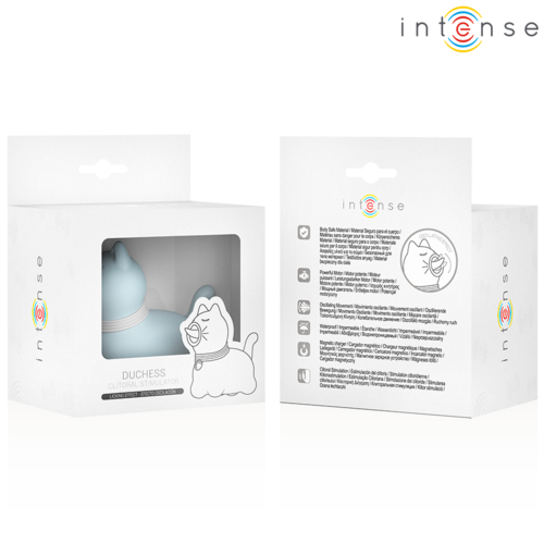 INTENSE - ESTIMULADOR PUPPY LENGUA ROTADORA 360º PARA CLÍTORIS AZUL