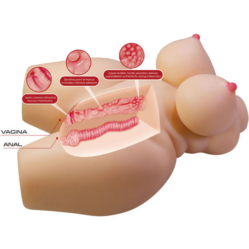 CRAZY BULL - GRACE TORSO FEMENINO REALISTA VAGINA Y ANAL 7.5 KG