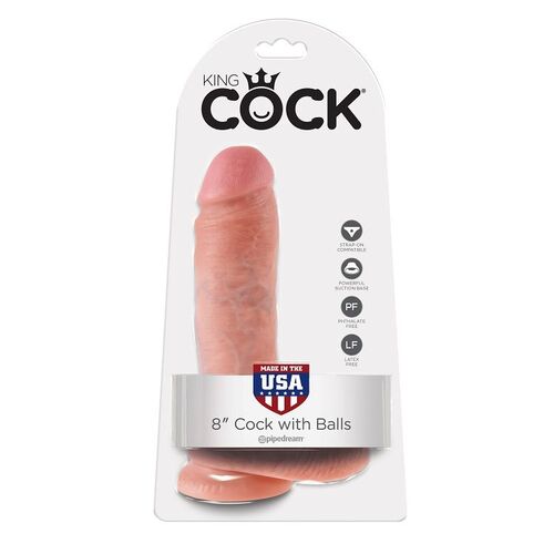 KING COCK 8" PENE REALISTICO NATURAL 20.3CM