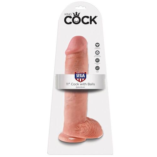 KING COCK 11" PENE REALISTICO NATURAL 28 CM