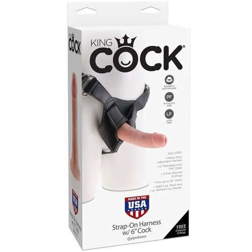 KING COCK - HARNESS CON PENE REALÍSTICO 15.20 CM
