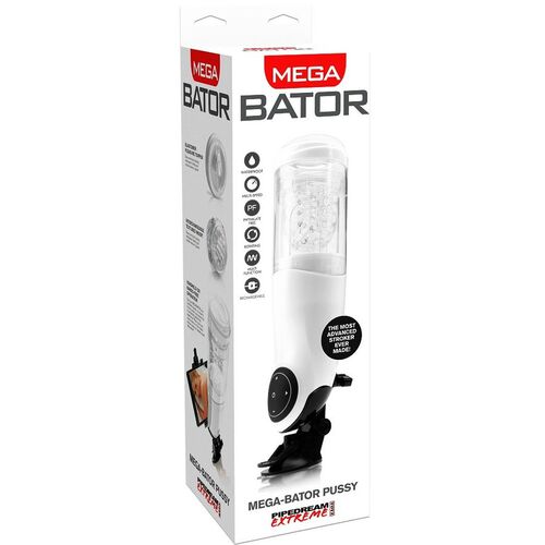 PDX MEGA BATOR USB MASTURBADOR MASCULINO VAGINA BLANCO