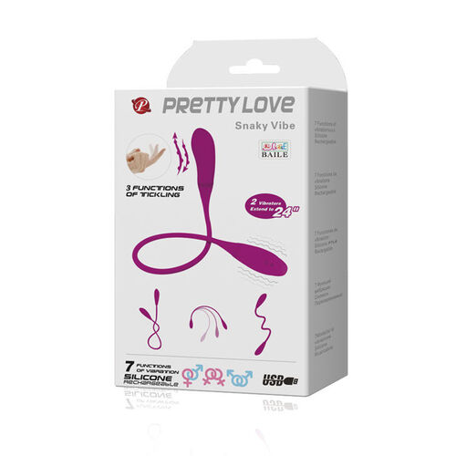 PRETTY LOVE SMART - SNAKY VIBE VIBRADOR 7V + 3 TICKLING