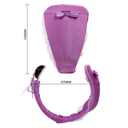 TANGA CON VIBRADOR CON CONTROL REMOTO LILA