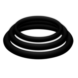 JOYDIVISION POTENZDUO - PLUS PACK 3 ZWARTE PENIS RINGEN - S, M, L