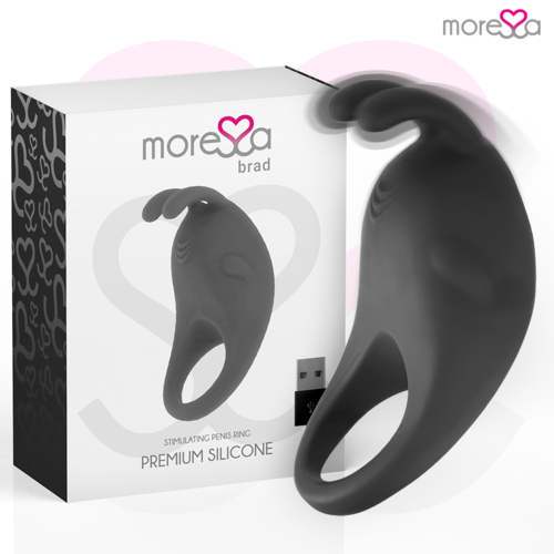 MORESSA - BRAD PREMIUM SILICONE RECARGABLE NEGRO
