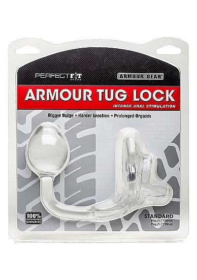 PERFECTFIT ARMOUR TUG ANILLO CON PLUG TRANSPARENTE