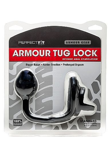 PERFECTFIT ARMOUR TUG ANILLO CON PLUG NEGRO