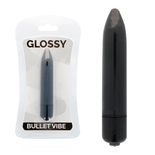 GLOSSY - THIN VIBRADOR NEGRO