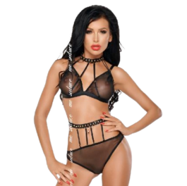 ME-SEDUCE DOTTY SET DOS PIEZAS NEGRO XXL/XXXL