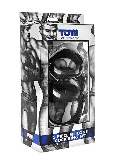 TOM OF FINLAND 3 SET ANILLOS SILICONA