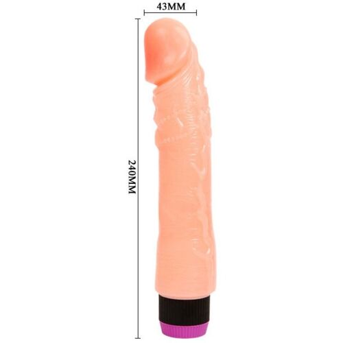 VIBRADOR REALISTICO FLEXIBLE NATURAL 24 CM