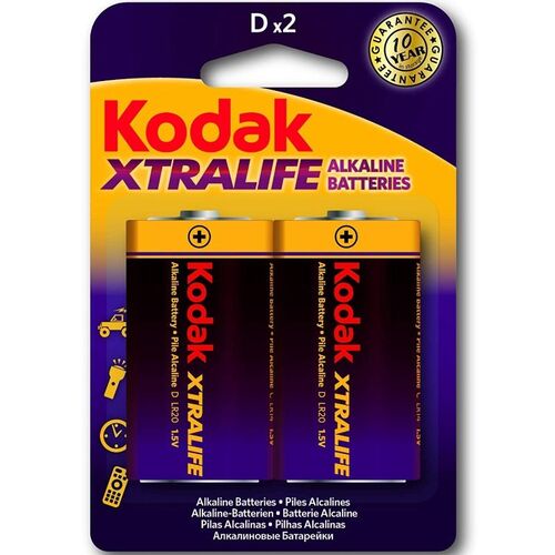 KODAK XTRALIFE PILAS ALCALINAS D LR20 1.5V