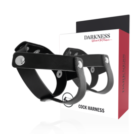 DARKNESS - LEDEREN RING VOOR PENIS EN TESTIKELEN