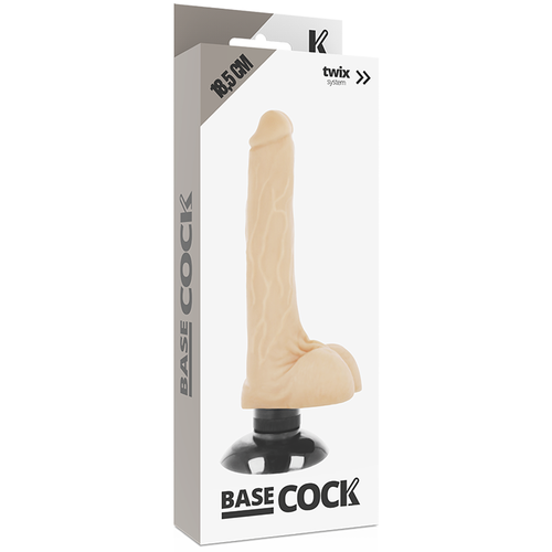 BASECOCK - VIBRADOR REALISTICO 2-1 NATURAL 18.5 CM