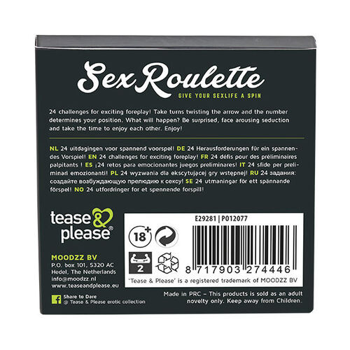 SEX ROULETTE FOREPLAY (NL-DE-EN-FR-ES-IT-PL-RU-SE-NO)