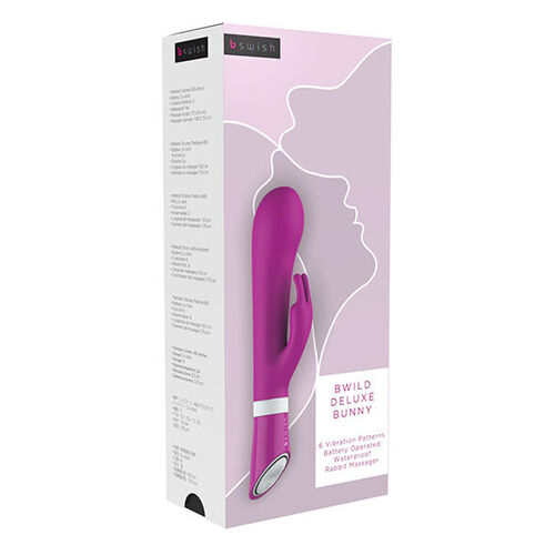 B SWISH BWILD DELUXE BUNNY RABBIT VIBRATOR RASPBERRY