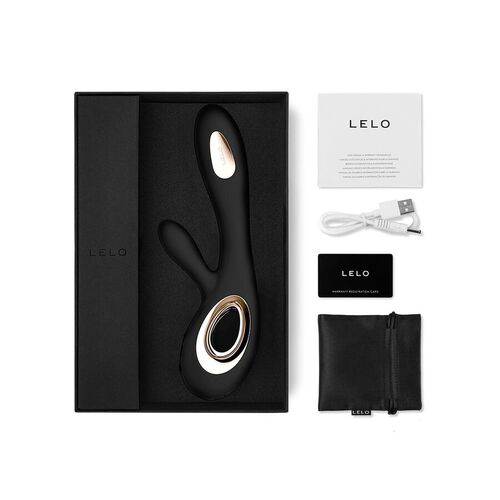 LELO SORAYA WAVE VIBRADOR RABBIT NEGRO