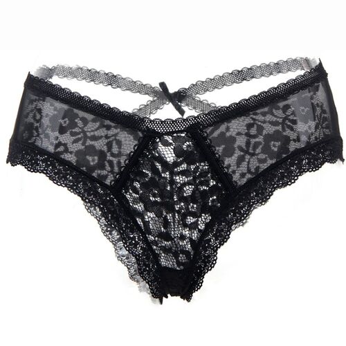 QUEEN LINGERIE PANTIES DE ENCAJE FLORAL S/M