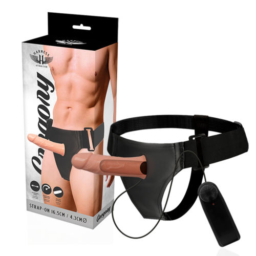 HARNESS ATTRACTION - ÁRNES HUECO GREGORY CON VIBRADOR 16.5 X 4.3CM