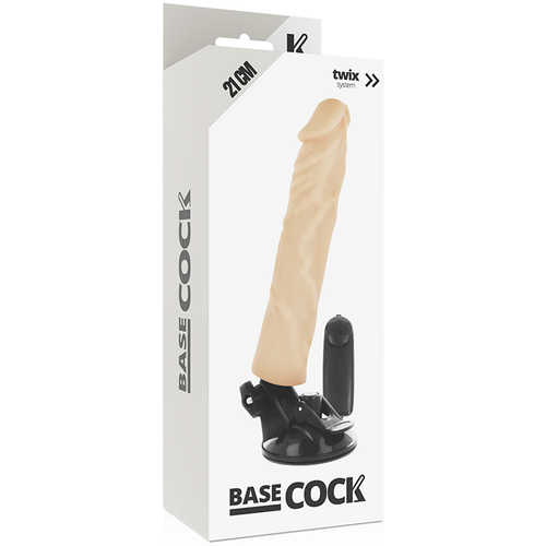 BASECOCK - VIBRADOR REALISTICO CONTROL REMOTO NATURAL 21 CM