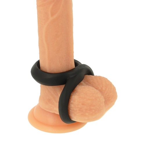 POWERING SUPER FLEXIBLE Y RESISTENTE ANILLO PENE Y TESTICULOS  PR12  NEGRO