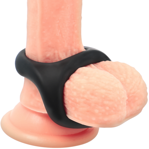 POWERING SUPER FLEXIBLE Y RESISTENTE ANILLO PENE Y TESTICULOS  PR13  NEGRO