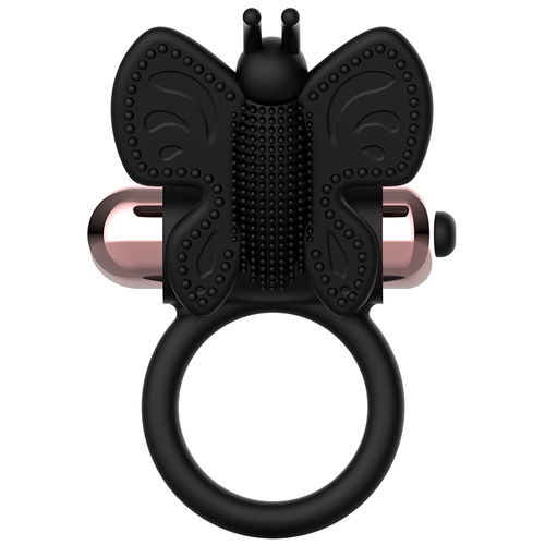 COQUETTE CHIC DESIRE COCK RING BUTTERFLY ANILLO VIBRADOR NEGRO / GOLD