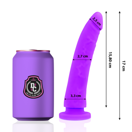 DELTA CLUB -  TOYS DILDO LILA SILICONA MEDICA 17 X 3 CM