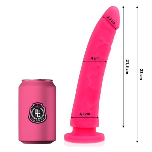 DELTA CLUB - DILDO REALISTA ROSA SILICONA MEDICA 23 CM -O- 4.5 CM