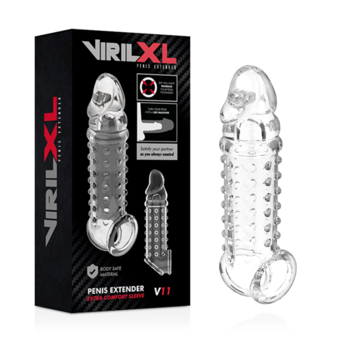 VIRILXL - EXTENSION Y FUNDA  DE PENE  V11 TRANSPARENTE