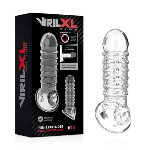 VIRILXL - EXTENSION Y FUNDA  DE PENE  V15 TRANSPARENTE