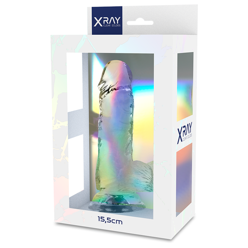 XRAY ARNÉS + DILDO REALISTA TRANSPARENTE 15.5CM X 3.5CM