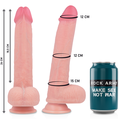 ROCKARMY ARNÉS + LIQUID SILICONE DILDO PREMIUM KINGCOBRA 24CM