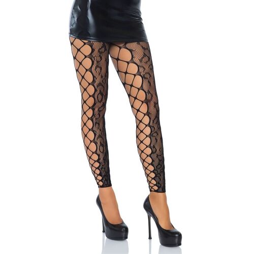 LEG AVENUE FOOTLESS CROTHLESS TIGHTS ONE SIZE