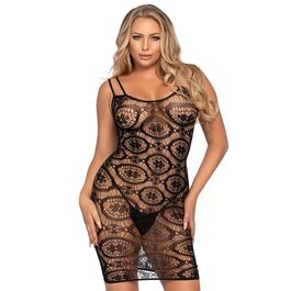 LEG AVENUE - DAISY CROCHET MINI DRESS ONE SIZE