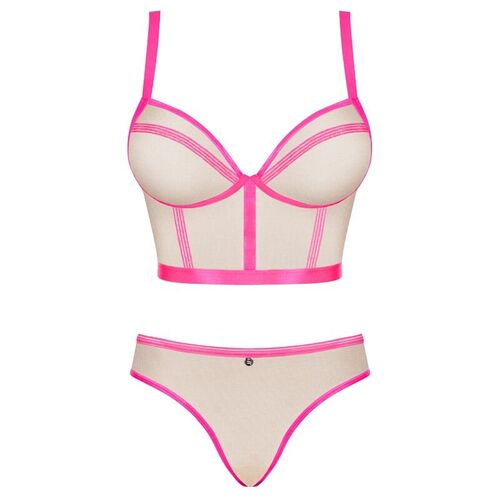 OBSESSIVE - NUDELIA SET DOS PIEZAS ROSA S/M