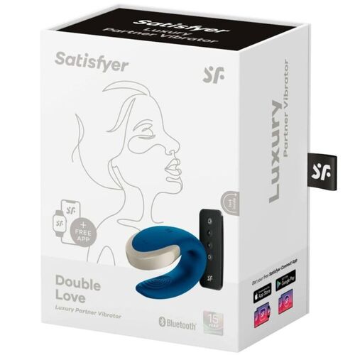 SATISFYER APP DOUBLE LOVE VIBRADOR PAREJAS LUXURY AZUL