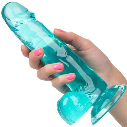 CALEX SIZE QUEEN DILDO - AZUL 15.3 CM