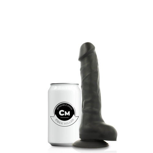 COCK MILLER ARNES + SILICONA DENSITY COCKSIL ARTICULABLE NEGRO 18 CM